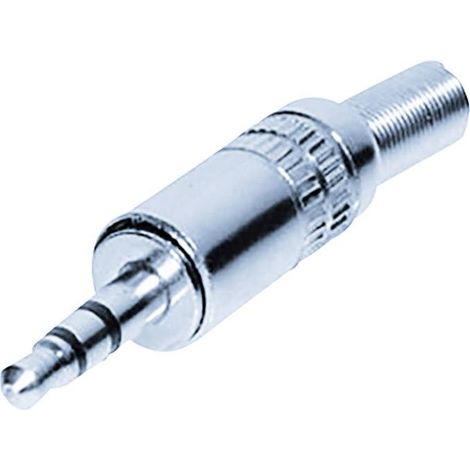 Jack 3.5 mm mâle, droit TRU COMPONENTS 1559780 Nombre de pôles: 3 stéréo argent 1 pc(s)