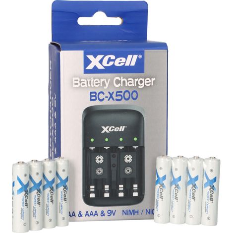 Ladegerät BC-X500 für NiMH Akkus + 8x AAA (Micro) 1,2V 1150mAh (1/5)