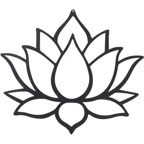 Wanddeko „Blühende Lotusblume“ aus Metall, Wandbild, Wohnaccessoires, Einzugsgeschenk