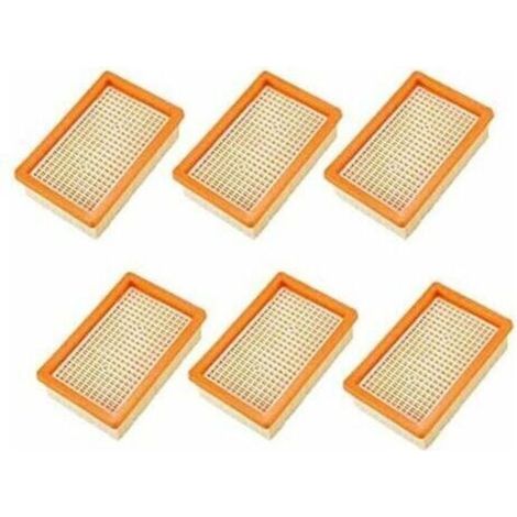 Confezione da 6 filtri per aspirapolvere Karcher MV4 MV5 MV6 WD4 WD5 WD6, ricambi, filtro epatico