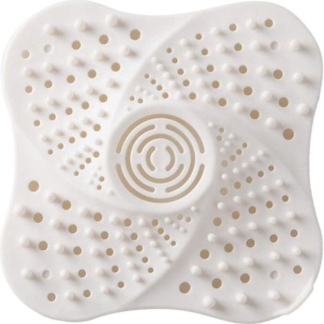 Bonde de Douche Anti-Blocage pour Salle de Bain avec Ventouse (Blanc) (1/4)