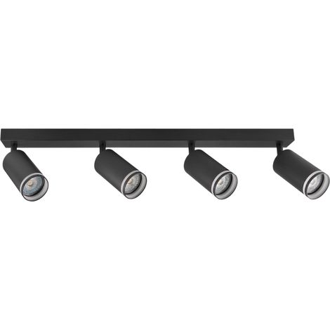 Faretto barra soffitto 4xGU10 nero alluminio Polux PARIS (1/5)