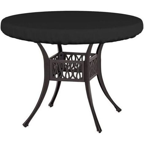 Housse de Protection Exterieur Table Basse Petite Housse Table Basse Salon de Jardin Housse pour Plateau de Petite Table Ronde Housse Table Bistrot Anti UV 210D Tissu Oxford Ø92x10cm (1/4)