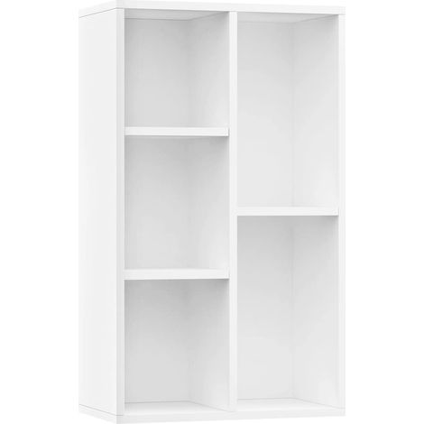 Bücherregal/Sideboard/Anrichte/Buffet Weiß 50x25x80 cm Holzwerkstoff LXWW377367 (1/5)