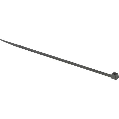Lot de 100 serre-câbles en polyamide avec bords arrondis lisses Noir 100 x 2,5 mm (1/4)