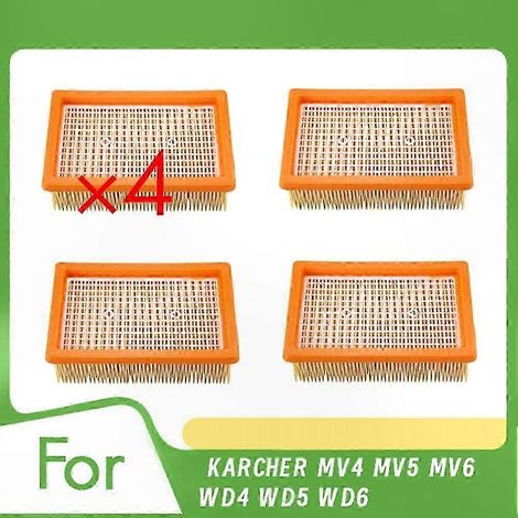 Lot de 4 filtres HEPA pour aspirateurs eau et poussière, compatibles avec les modèles MV4, MV5, MV6, WD4, WD5 et WD6 (1/5)