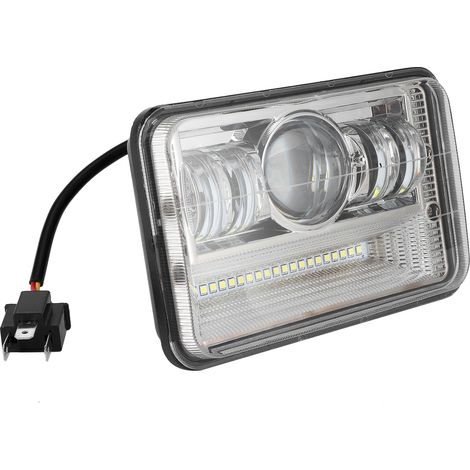 Projecteur carré à faisceau haut et bas 40W H4, lumière de travail LED 6000k, universel pour camions tout-terrain SUV ATV (1/5)