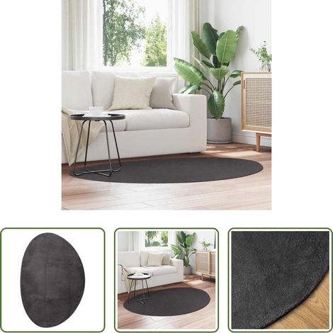 vidaXL Alfombra HUARTE Gris antracita 120 x 170 cm Poliéster (1/5)