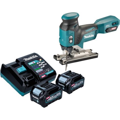 Makita JV 001 GD201 Seghetto alternativo a batteria 40 V max. 135 mm brushless + 2x batteria ricaricabile 2,5 Ah + caricabatterie (1/5)