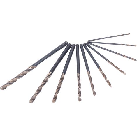 Lot de 10 forets hélicoïdaux HSS acier rapide pour perçage gravure bois noix abeille 0.8-3.0mm (1/5)