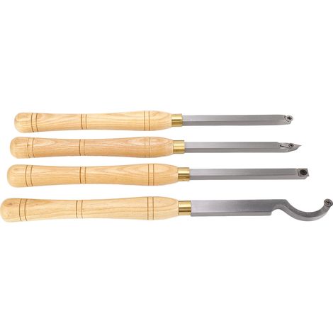 Jeu de 4 ciseaux à bois pour tour, outils de tournage précis et stables, poignée manuelle, accessoires de menuiserie professionnels. (1/5)