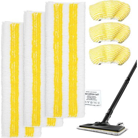 6 Pcs Chiffons de Rechange en Microfibre pour Karcher Easyfix SC 1, SC 2, SC 3, SC 4, SC 5 Nettoyeur Vapeur, Bonnettes Microfibres Nettoyeurs à vapeur, Serpilleres Chiffons Accessoires Set (1/5)