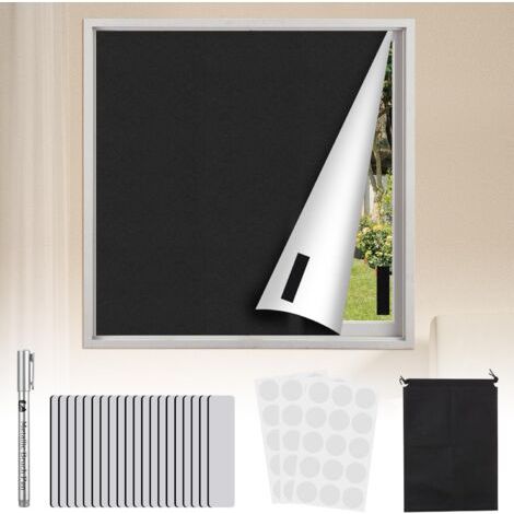 Rideau occultant, sans perçage, 300 x 145 cm, 100 % opaque, store enrouleur, rideau, protection solaire intérieure, compatible Velux, portable, adapté aux voyages (1/5)