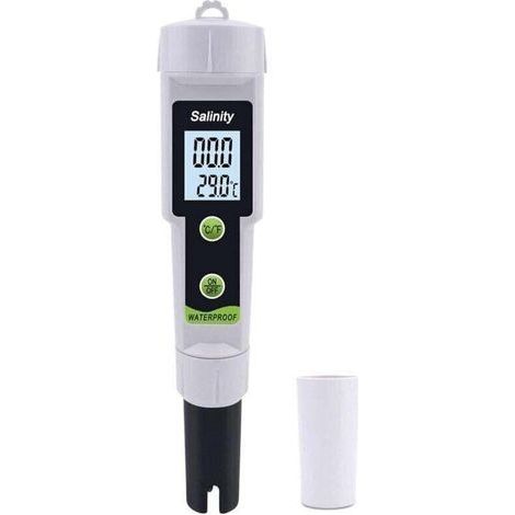 Testeur De Salinité 0-199.9 Ppt Testeur De Sel Pour Piscine Compteur De Sel De Piscine Testeur Salinité Piscine De Type Stylo NuméRique Pour Les Tests De Salinité De L'Eau De Mer/De L'Eau Sal
