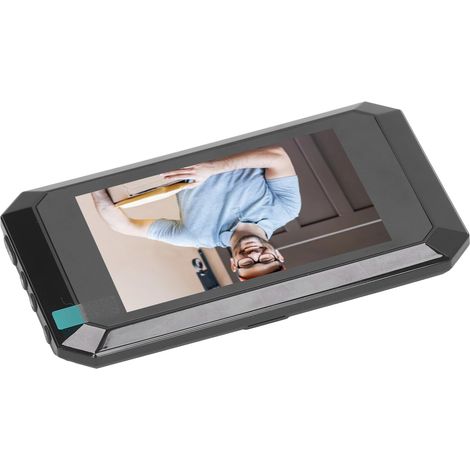 Sonnette vidéo numérique avec judas, écran 3,97 pouces, 200 W HD, grand angle 135°, vision nocturne, visionneuse de porte numérique intelligente (1/5)