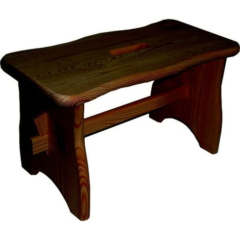 SGABELLO IN LEGNO SCURO MAXI cm. 39x19x21 h