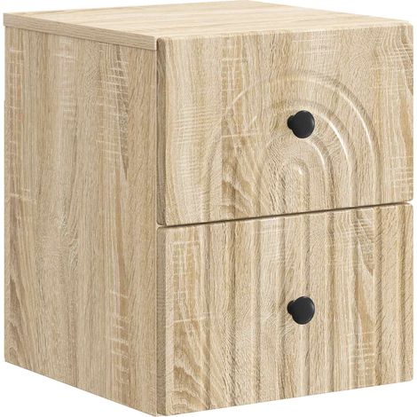 Wandmontierter Nachttisch Sonoma-Eiche 33 x 34,5 x 40 cm vidaXL