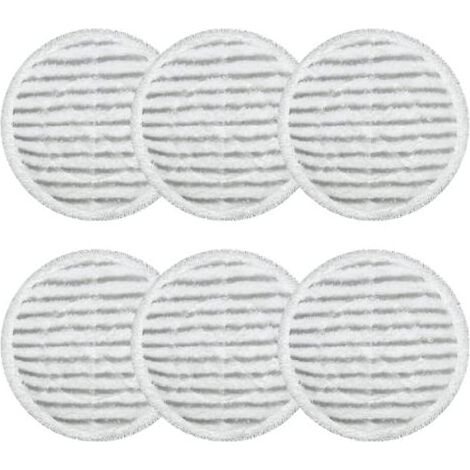 Lot de 6 tampons de rechange pour balai à vapeur Shark S7000AMZ S7001 S7000 Series, balai à vapeur rotatif tout-en-un à vapeur et à récurer, balai lavable pour sols durs (1/5)