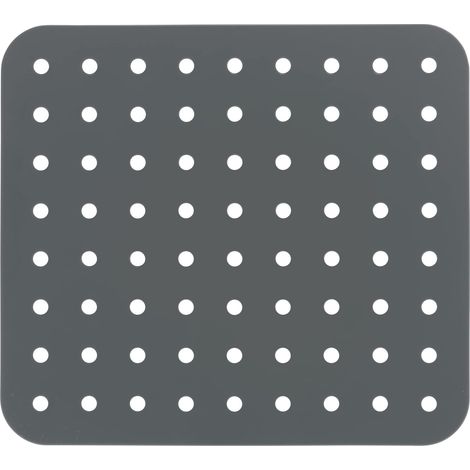 Wenko Tappetino per lavello in cristallo quadrato grigio extra forte, Maße (B x H x T): 27,5 x 1 x 31 cm