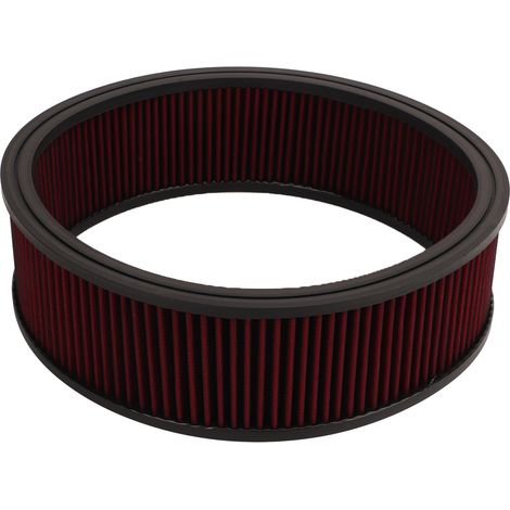 Elemento filtrante di ricambio per filtro aria rotondo, lavabile e riutilizzabile ad alto flusso per Ford (rosso).