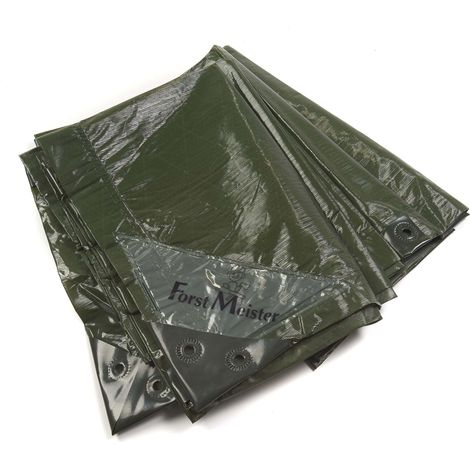 Tarpaulin, plain green, strong 90 g/m², 2 x 3 m (1/4)