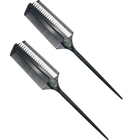 Peigne Coloration Cheveux - Brosse Mèches Permanente - Outil Coiffure Multifonction Salon Maison - 2 Pièces