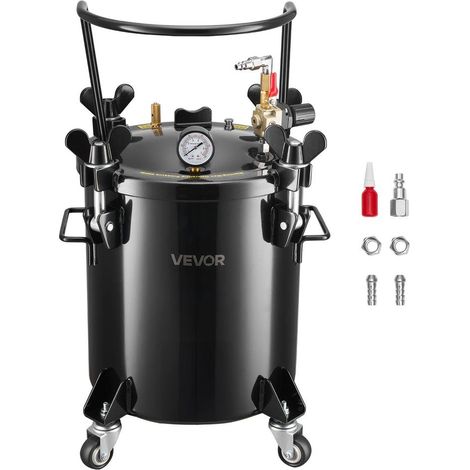 Créations artistiques et décoration domestique, pot de pression de peinture 20 L en acier, raccordement sans outil (1/5)