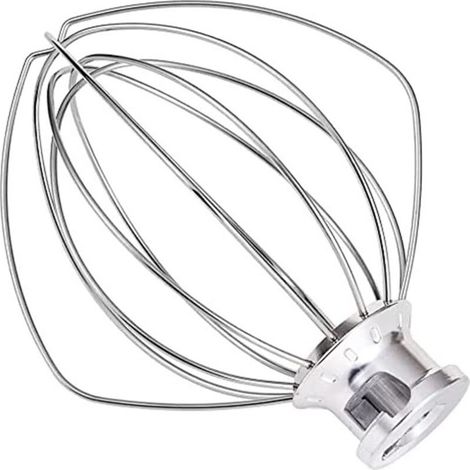 Fouet en acier inoxydable compatible avec robots pâtissiers KitchenAid, robuste et durable (1/5)