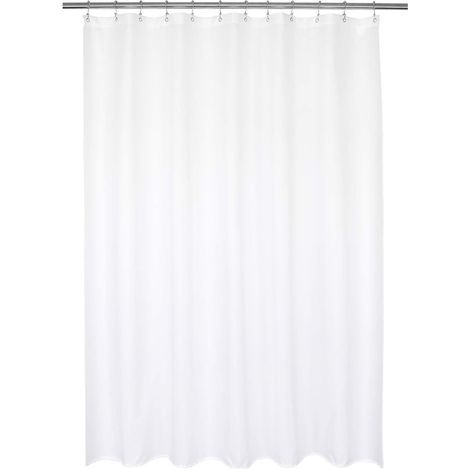 White shower curtain, high-quality PEVA, lightweight shower curtain, white (150 cm x 180 cm) (1/5)