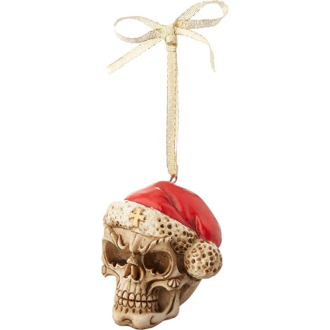 Design Toscano Ornamento dell'albero di Natale - Skelly Babbo Natale con Santa Hat Skeleton Figura Holiday Ornaments (1/4)