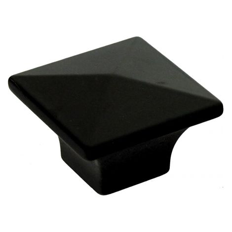 Ouvre&Déco – Bouton de meuble zamak noir mat 25x25mm – Finition moderne – Vis M4 sécable – Pour meubles et tiroirs