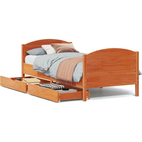 Maison Exclusive - Letto senza Materasso Marrone Cera 75x190 cm in Legno di Pino