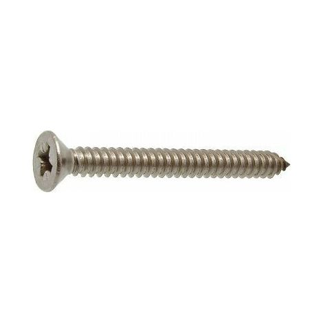 Vis à tôle tête fraisée, pozidrive inox