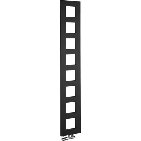 Sapho Block - Heizkörper, 28x175 cm, 461 W, schwarz matt IR182