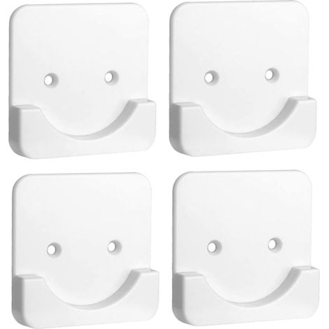 4 pièces support adhésif mural pour tringle – rond, antidérapant, compatible rideaux (1/4)