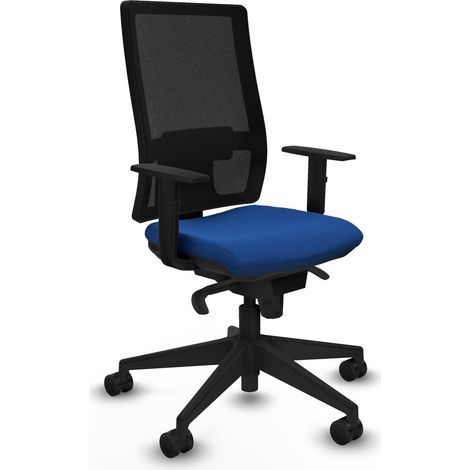 Sedia da ufficio piqueras y crespo Horna blu similpelle rete