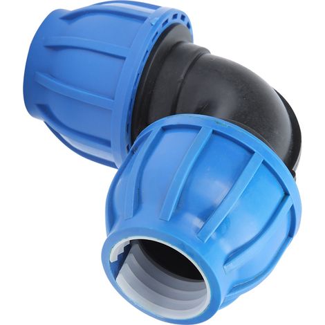 Adaptateur de raccordement pour tuyau d'eau en plastique PE, raccord coudé 40 mm à 40 mm (1/4)