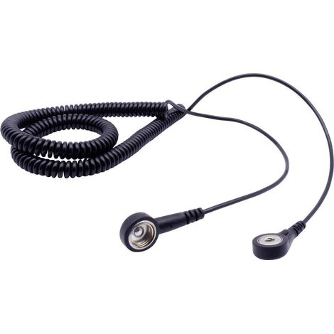 Quadrios Cavo di messa a terra ESD 3.60 m Connettore a pressione 10 mm, Connettore a pressione 4 mm (1/4)