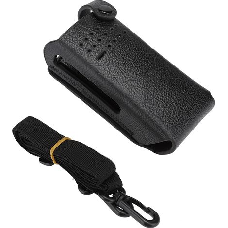Étui rigide en cuir PU avec clip ceinture et bandoulière en nylon pour talkie-walkie Motorola GP328D-AquaForge (1/5)