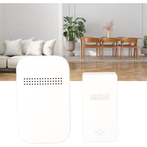 Sonnette sans fil auto-alimentée, bouton d'appel pour personnes âgées, sonnette « ding-dong », sonnette de bienvenue, norme européenne 100-230 V (1/5)
