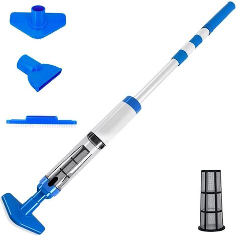 Aspiratore per piscine senza fili 3 in 1, con batteria ricaricabile, ideale per spa, vasche idromassaggio, piscine fuori terra e interrate. (1/4)