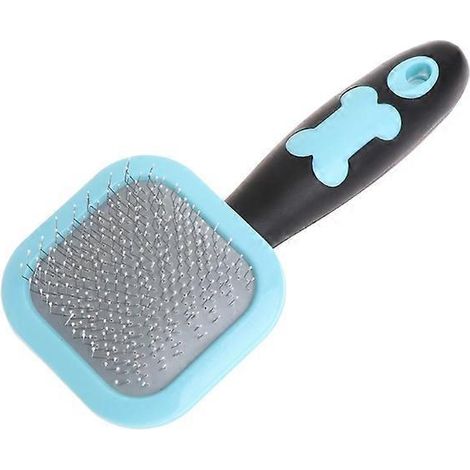 Brosse de toilettage autonettoyante pour chiens et chats - Démêlage - Bleue (1/5)