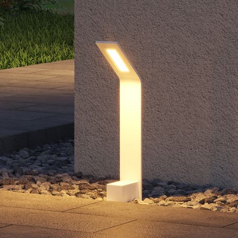 doporro Lámpara de Jardín 3000K, Luz de Jardín IP65 Bolardos LED Externos 12,8X9,8x40,8cm en Aluminio para Jardines, Parques, Zonas Residenciales y Entradas Pfadfinder, Arena blanca (1/5)