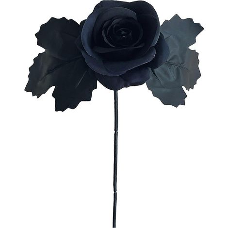 Composition florale gothique noire avec roses artificielles, idéale pour décorer une fête à la maison ou un mariage gothique. (1/4)