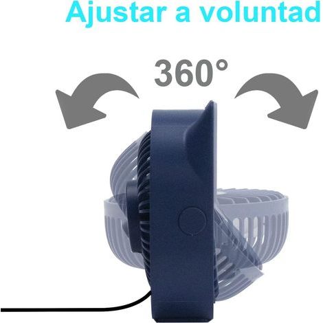 Mini ventilateur portable USB avec fonction d'alimentation mobile, 4 vitesses réglables, batterie rechargeable 3000 mAh, petit ventilateur pliable pour la maison, le bureau et les voyages (blanc) (1/5)