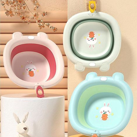 costume Trois Pices Lapin Enfants Portable Pliant Lavabo Bb Lavabo Maison Bb Lavage Pieds Laver Pp Bassin Enfant Lavabo En Gros (1/5)