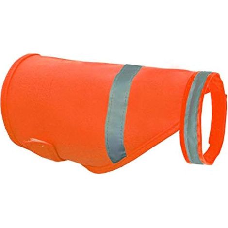 Gilet réfléchissant haute visibilité pour chien - Pour une visibilité cruciale - Pour protéger votre animal de compagnie des voitures et des accidents de chasse - Orange - Taille L (1/4)