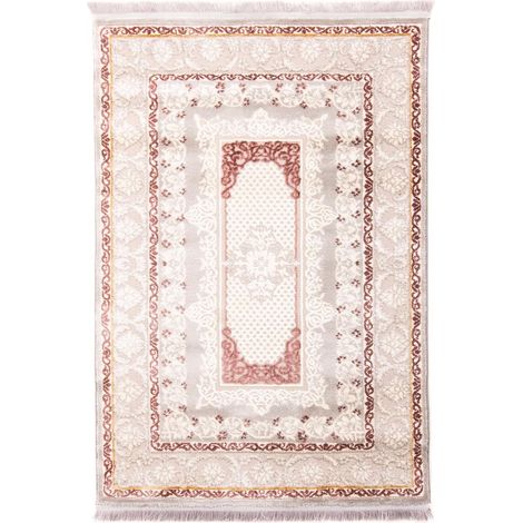 Tapis oriental tissé Banoo  - 150x100cm, Rectangular - 100% Acrylique - Tissé - Beige clair