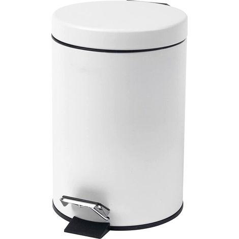 Papelera Beldray LA038098WHT2FPEU7 de 3 litros con pedal y cierre suave, color blanco. (1/3)