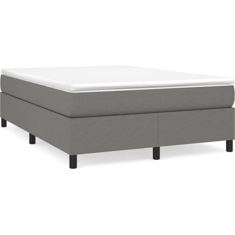 Maison Exclusive - Boxspringbettgestell Dunkelgrau 140x200 cm Sto